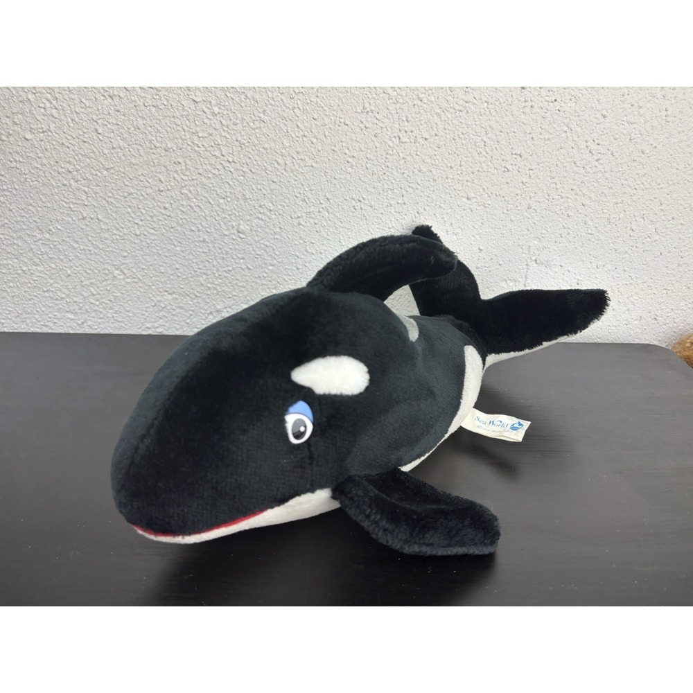Seaworld Orca Plush Stuffed Animal 14" Killer Whale‎ Marine Ocean Shamu Vintage
